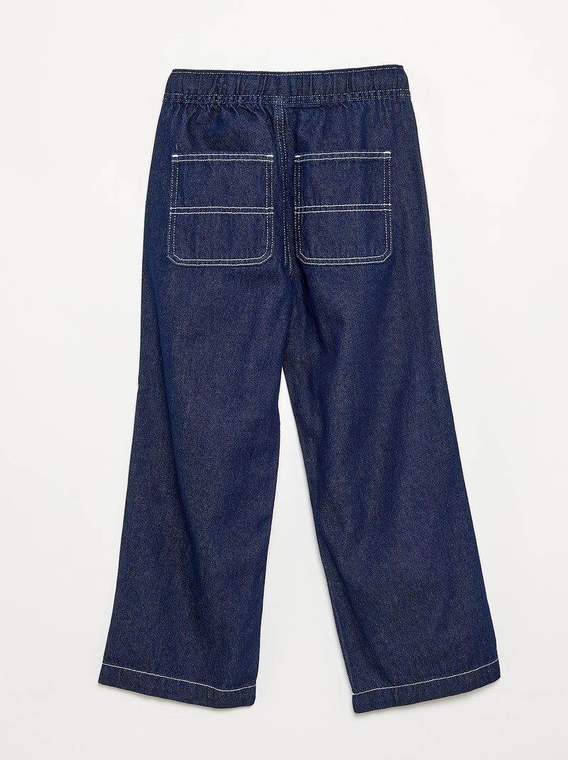 Pantalón ancho de vaquero Azul - Kiabi