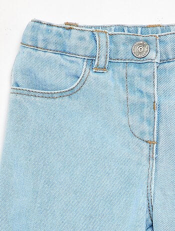Pantalón ancho de vaquero con volantes