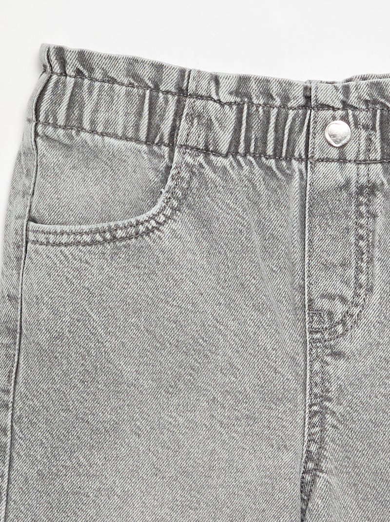 Pantalón ancho de vaquero Gris - Kiabi