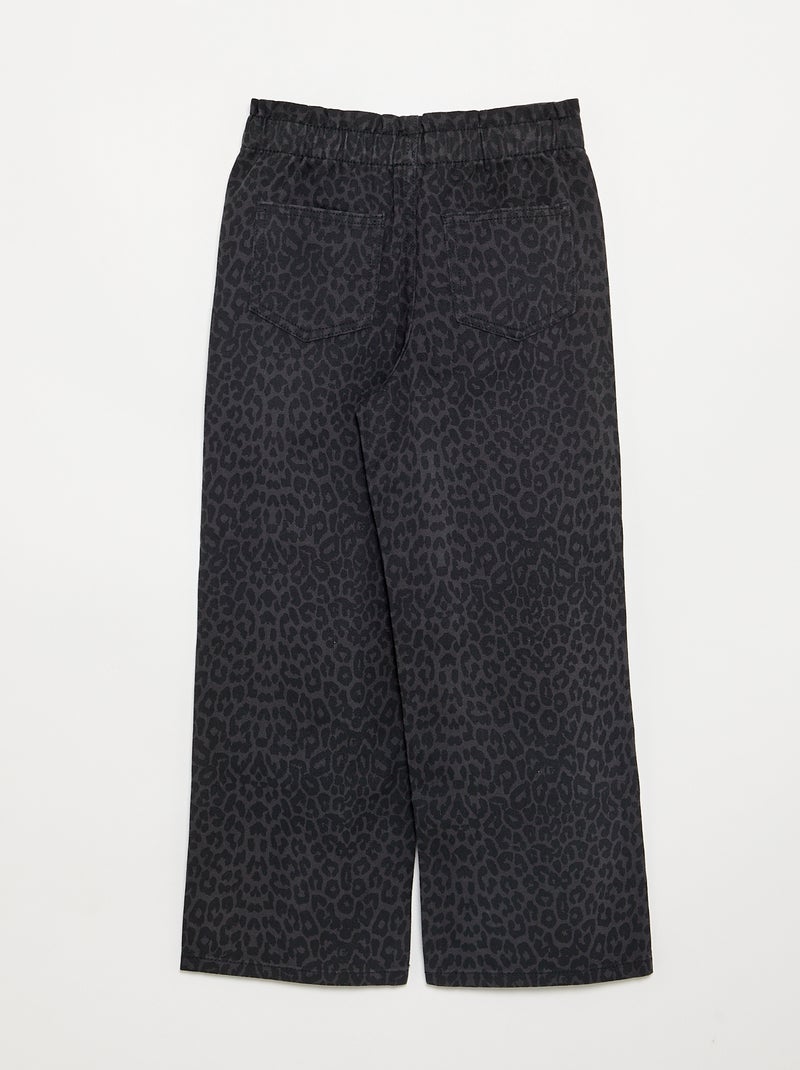 Pantalón ancho de vaquero Gris - Kiabi