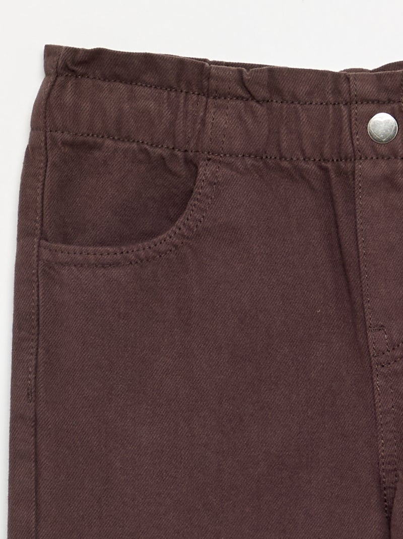 Pantalón ancho de vaquero Marron - Kiabi