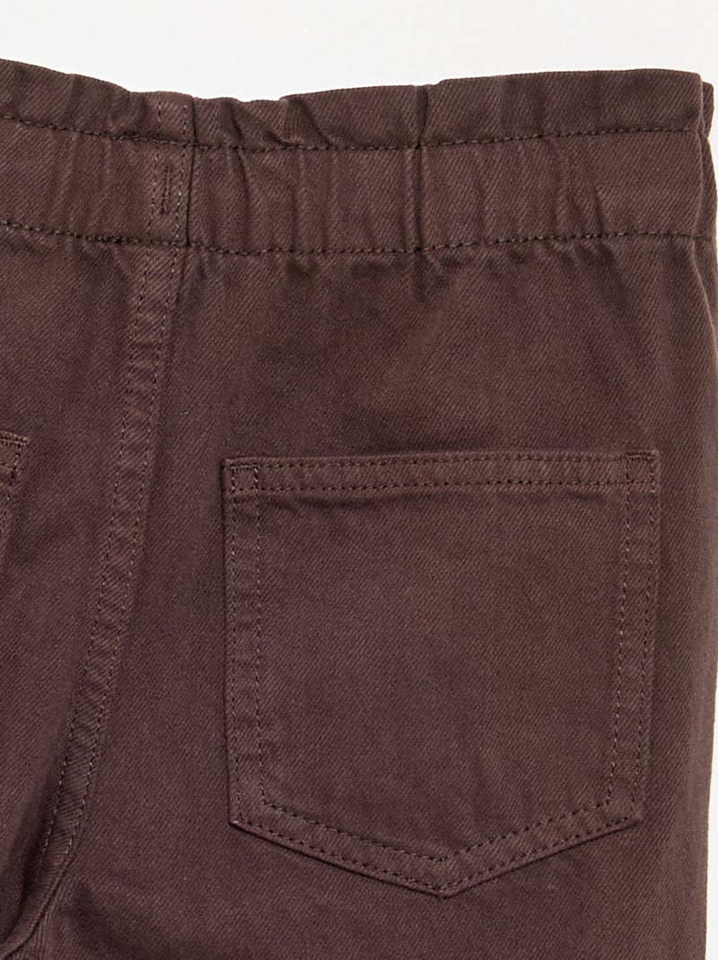 Pantalón ancho de vaquero Marron - Kiabi