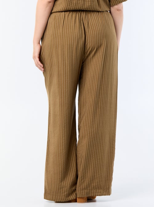 Pantalón ancho de viscosa fluida - Kiabi