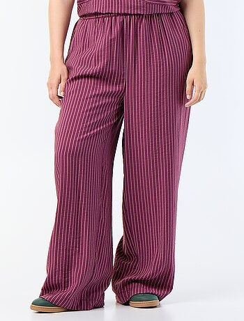 Pantalón ancho de viscosa fluida