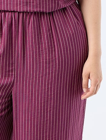 Pantalón ancho de viscosa fluida