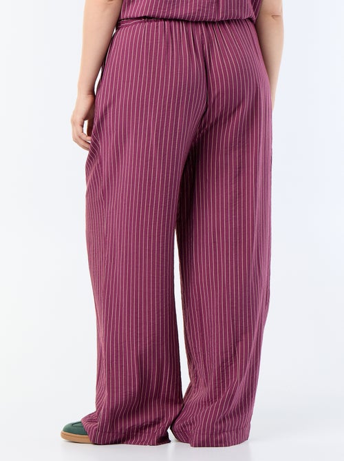 Pantalón ancho de viscosa fluida - Kiabi