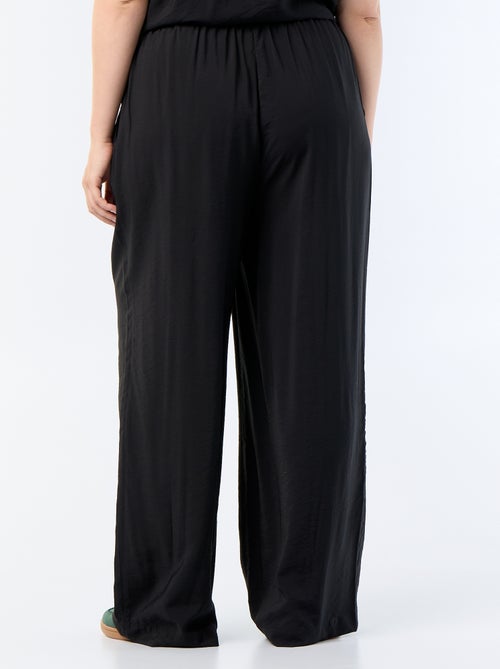 Pantalón ancho de viscosa fluida - Kiabi