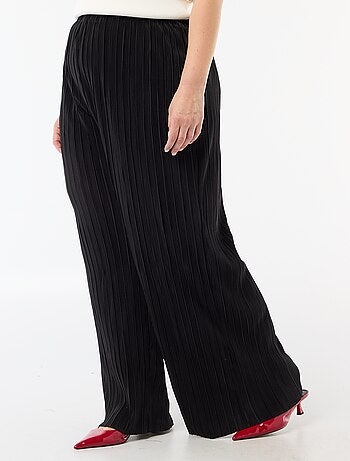 Pantalón ancho elástico acanalado