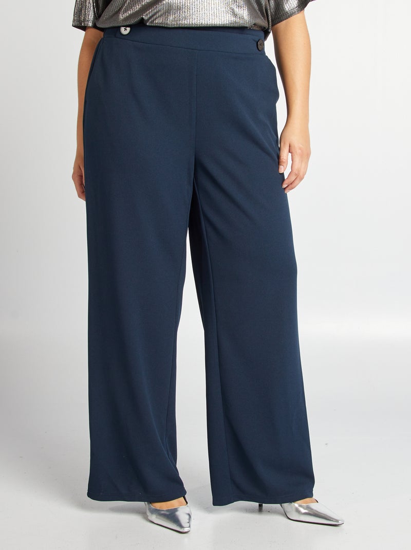 Pantalón ancho elástico 'Vero Moda Curve' NEGRO - Kiabi
