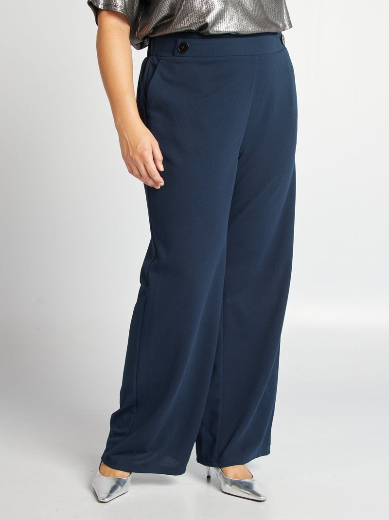 Pantalón ancho elástico 'Vero Moda Curve' NEGRO - Kiabi