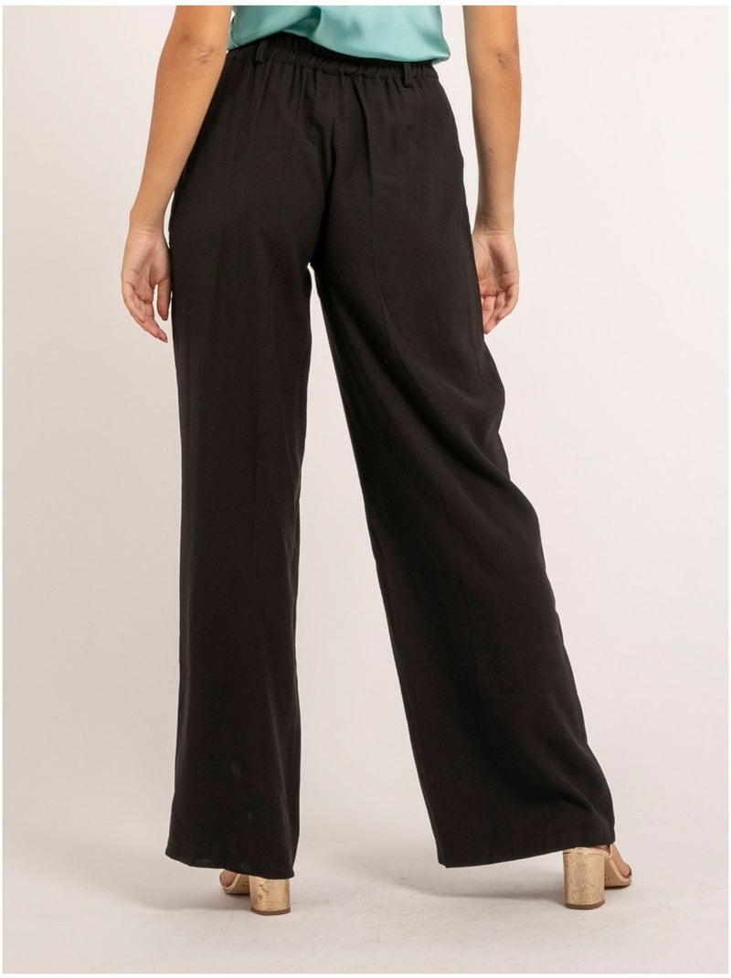 Pantalón ancho ELIRESS Negro - Kiabi