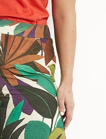 Pantalón ancho estampado cintura elástica - AFIBEL