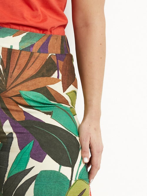 Pantalón ancho estampado cintura elástica - AFIBEL - Kiabi