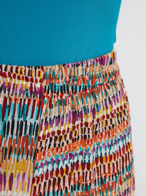 Pantalón ancho estampado con cintura elástica - Afibel - Kiabi