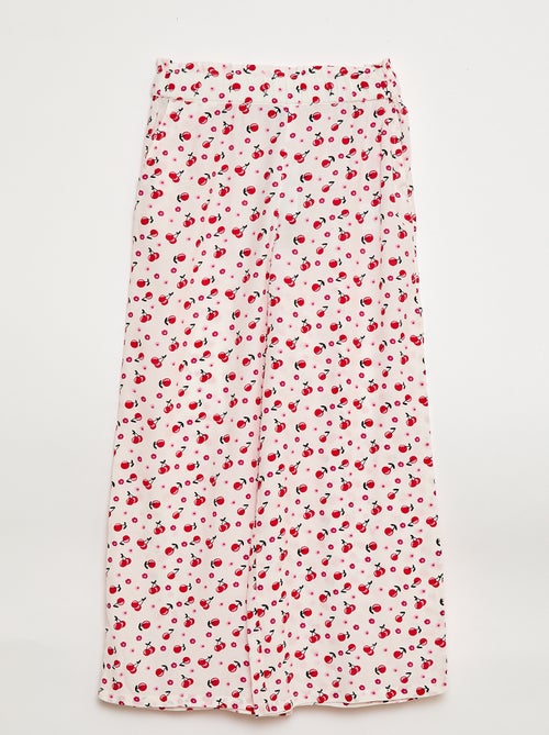 Pantalón ancho estampado con cintura elástica - Kiabi