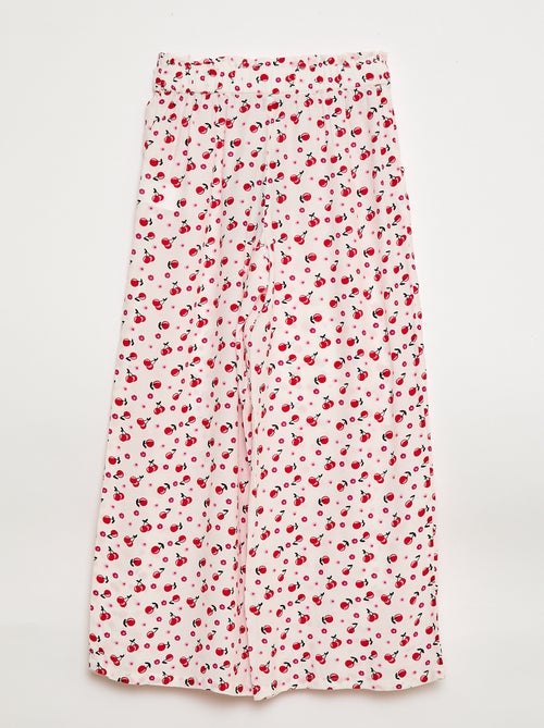 Pantalón ancho estampado con cintura elástica - Kiabi