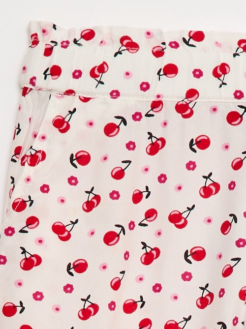 Pantalón ancho estampado con cintura elástica - Kiabi