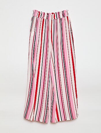 Pantalón ancho estampado con cintura elástica