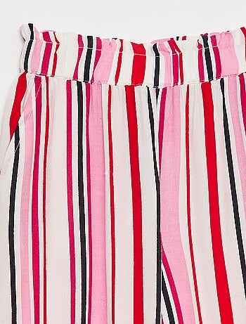 Pantalón ancho estampado con cintura elástica