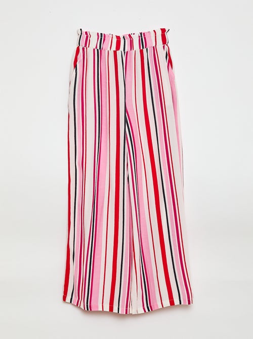 Pantalón ancho estampado con cintura elástica - Kiabi