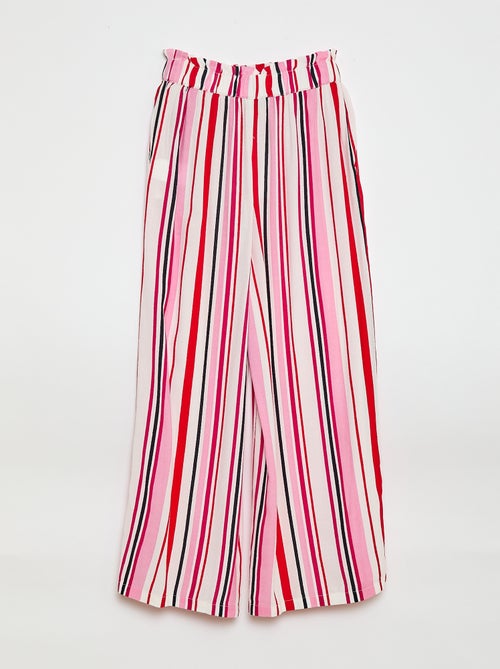 Pantalón ancho estampado con cintura elástica - Kiabi