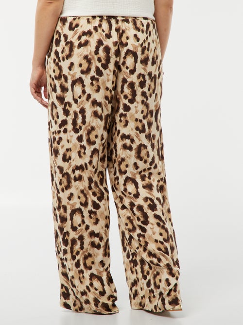 Pantalón ancho estampado con cintura elástica - Kiabi