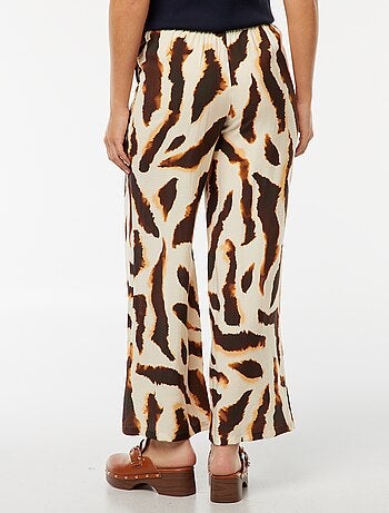 Pantalón ancho estampado moteado