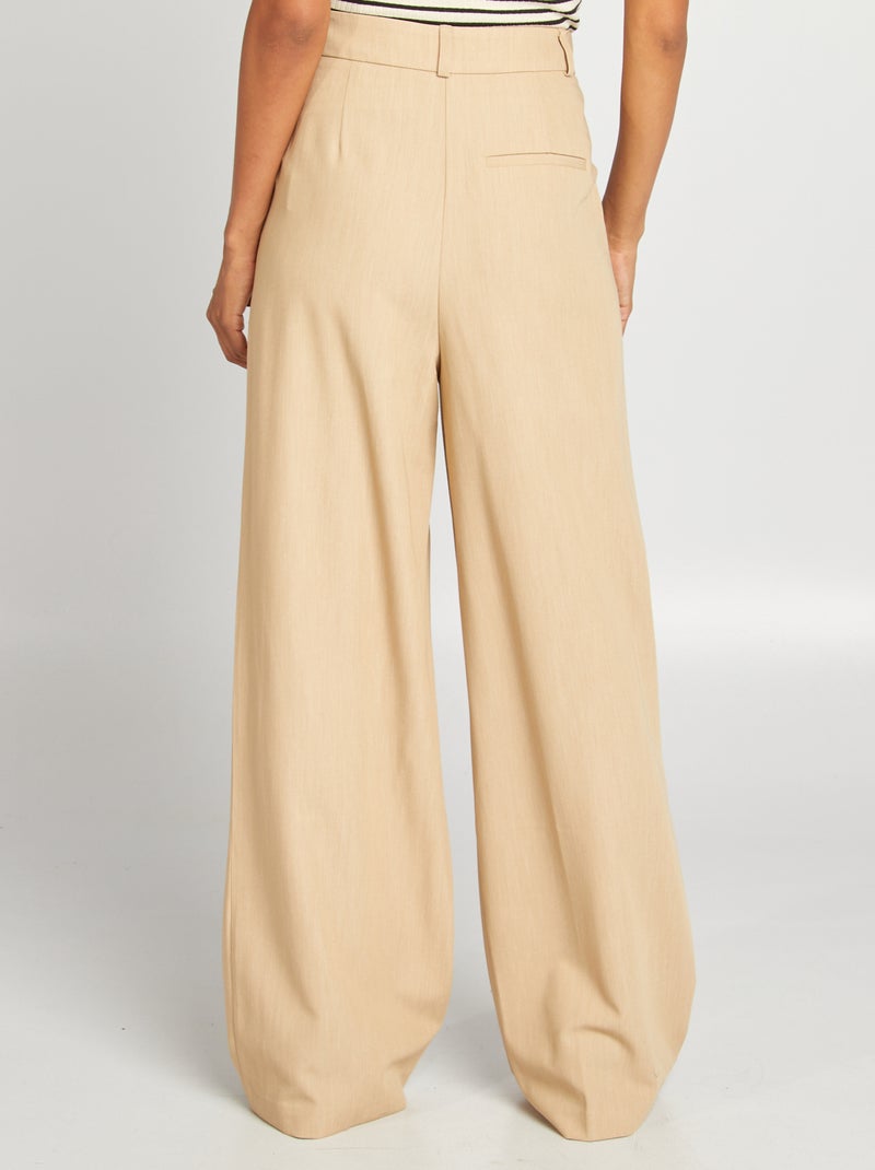 Pantalón ancho estilo de traje BEIGE - Kiabi