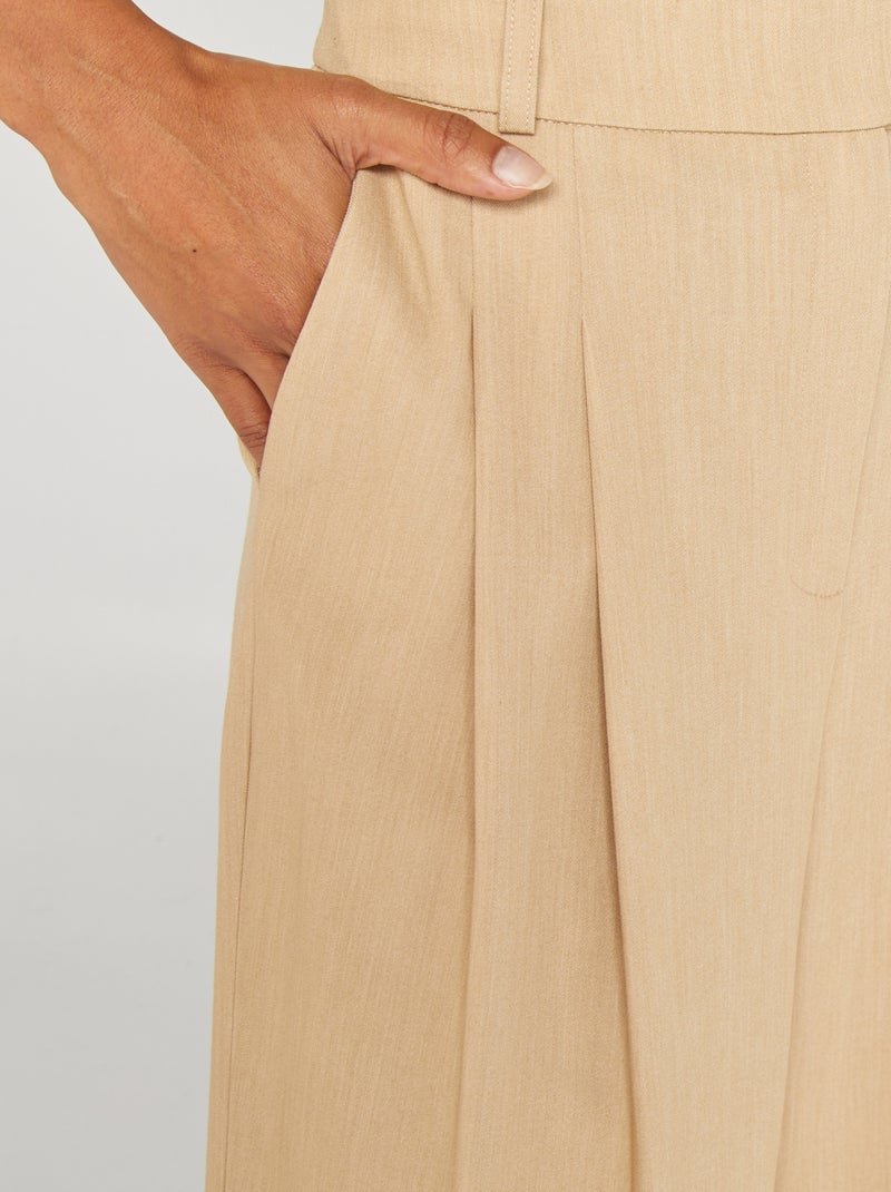 Pantalón ancho estilo de traje BEIGE - Kiabi