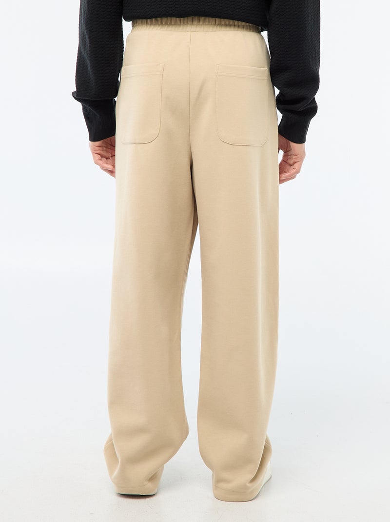 Pantalón ancho estilo jogging Beige - Kiabi