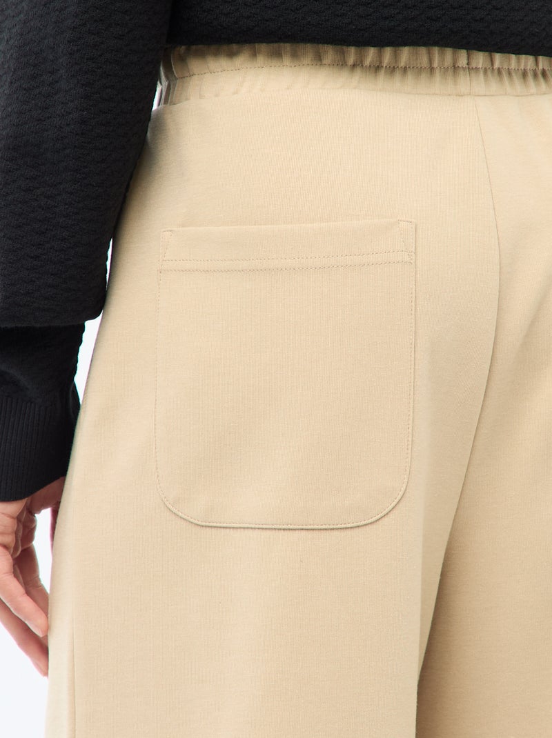 Pantalón ancho estilo jogging Beige - Kiabi