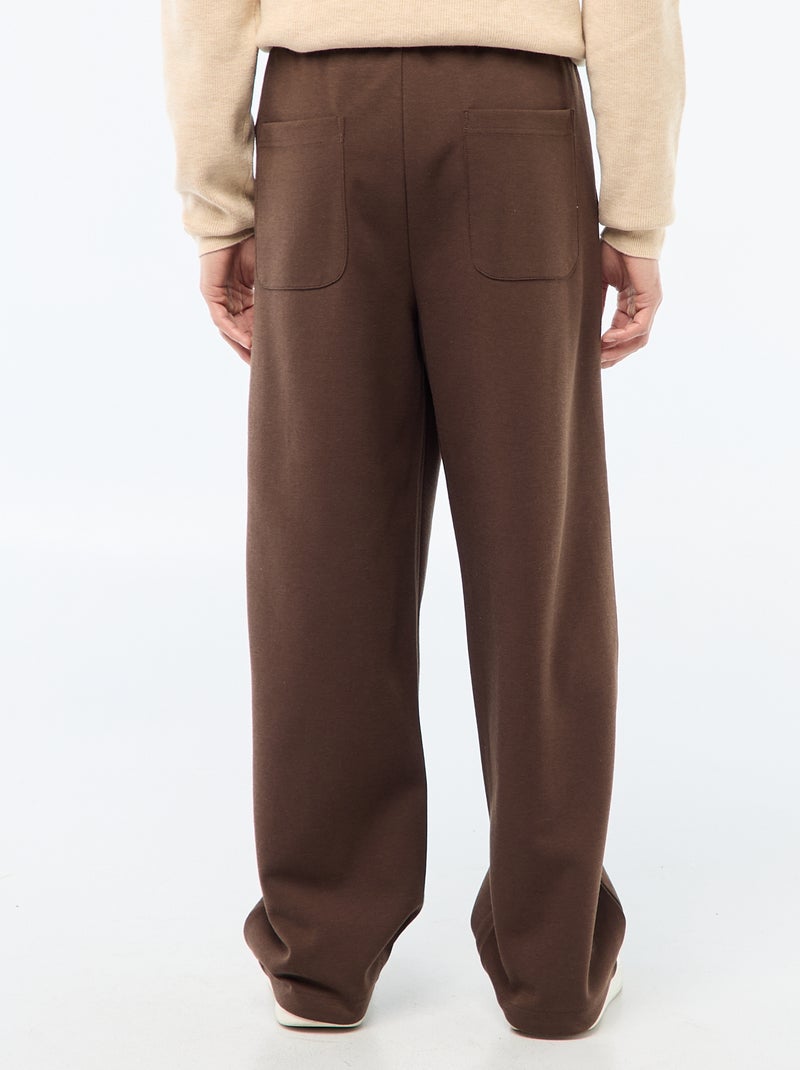 Pantalón ancho estilo jogging Marron - Kiabi