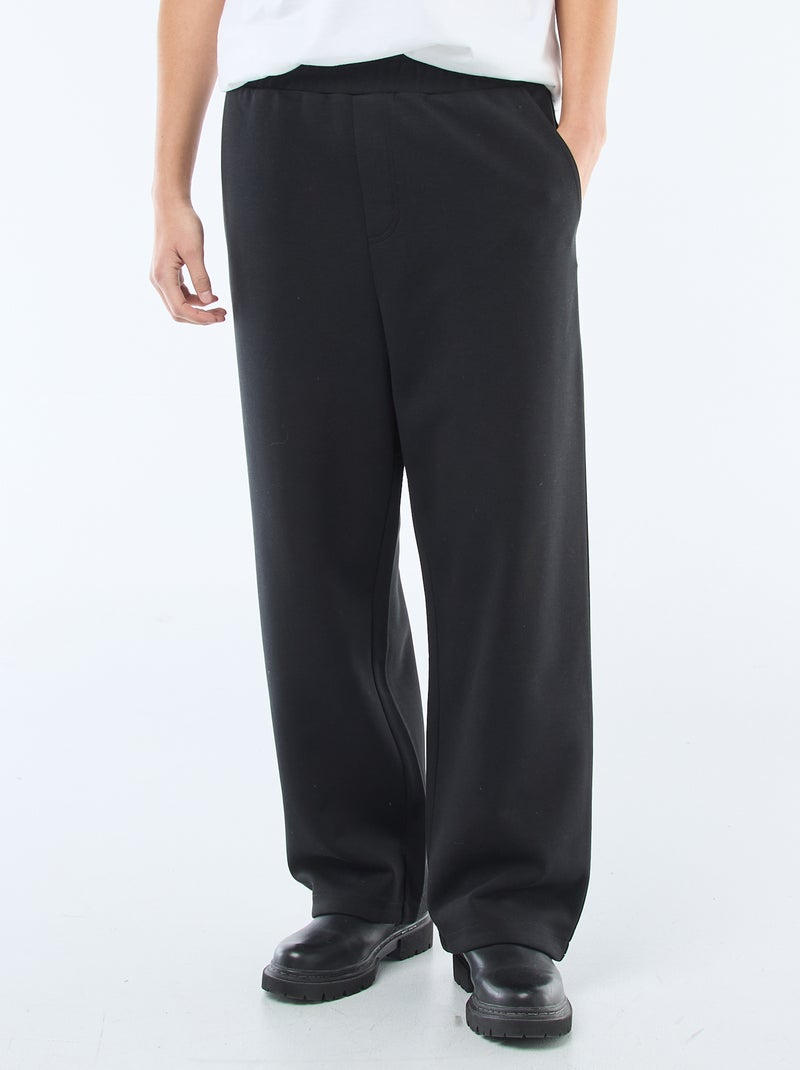 Pantalón ancho estilo jogging Negro - Kiabi