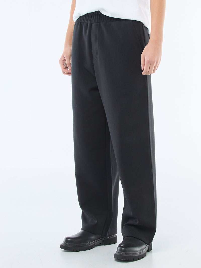 Pantalón ancho estilo jogging Negro - Kiabi