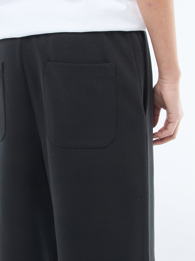Pantalón ancho estilo jogging Negro - Kiabi