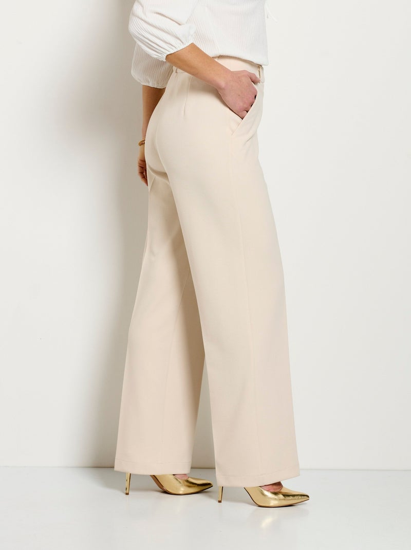 Pantalón ancho fluido - Afibel Beige - Kiabi