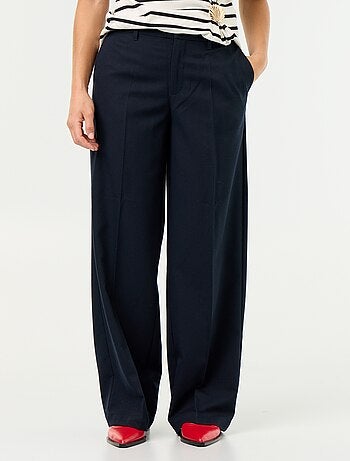 Pantalón ancho fluido liso