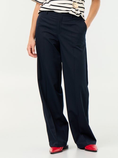 Pantalón ancho fluido liso - Kiabi Pantalón ancho fluido liso - Kiabi