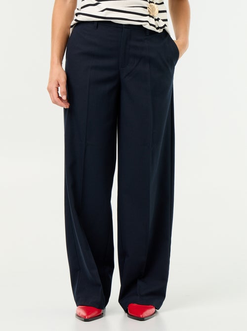 Pantalón ancho fluido liso - Kiabi Pantalón ancho fluido liso - Kiabi