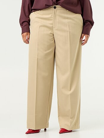 Pantalón ancho fluido liso