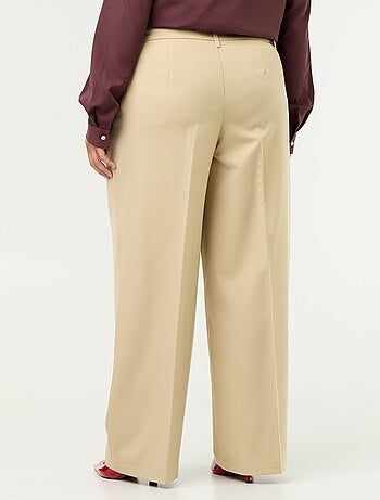 Pantalón ancho fluido liso