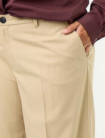 Pantalón ancho fluido liso