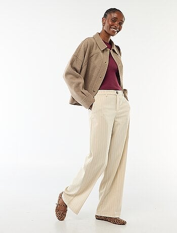 Pantalón ancho fluido liso