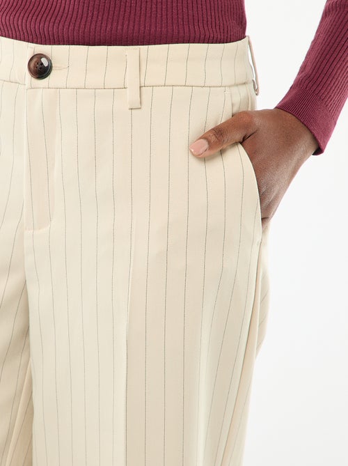 Pantalón ancho fluido liso - Kiabi