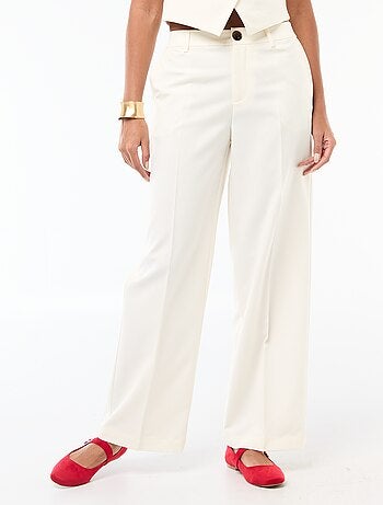 Pantalón ancho fluido liso