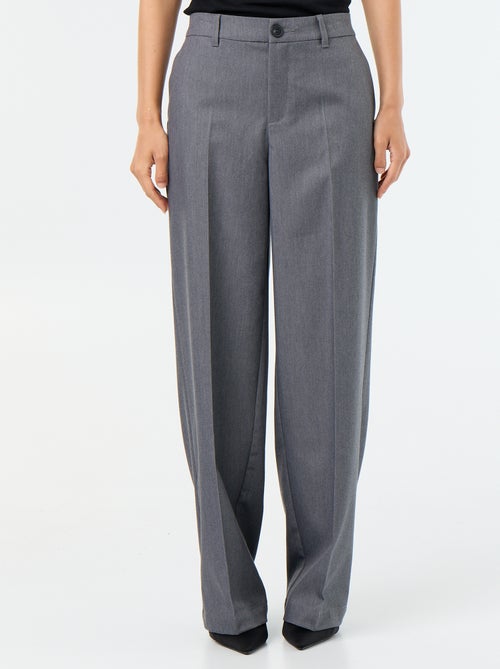 Pantalón ancho fluido liso - Kiabi Pantalón ancho fluido liso - Kiabi