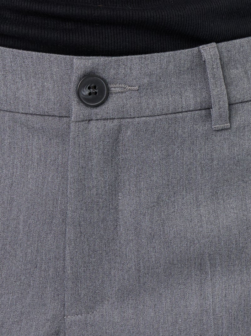 Pantalón ancho fluido liso Gris - Kiabi