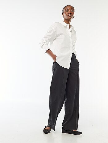 Pantalón ancho fluido liso