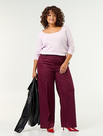 Pantalón ancho fluido liso