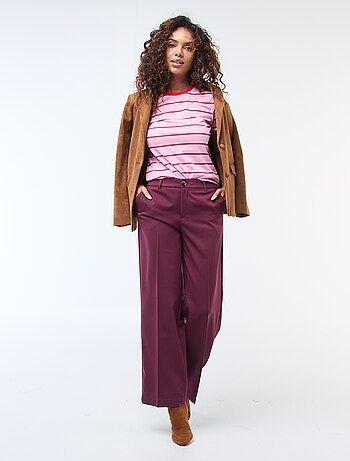 Pantalón ancho fluido liso